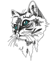 Stickerei Katze